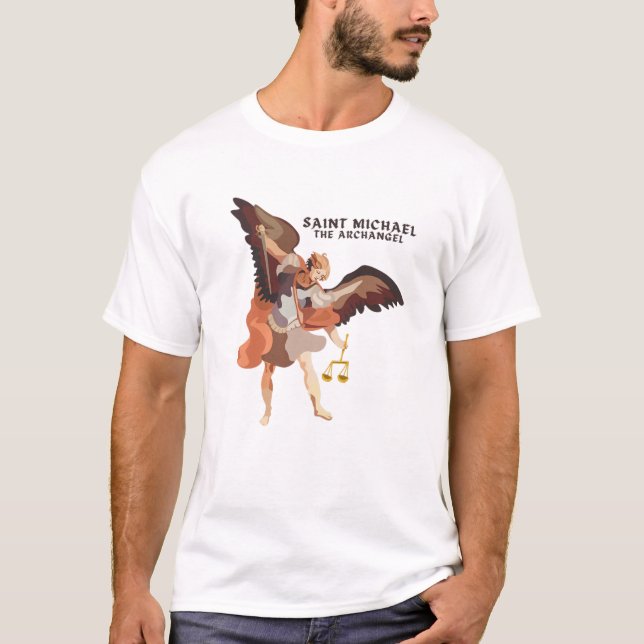 St. Michael Der Erzengel Gebet katholische Traditi T-Shirt (Vorderseite)