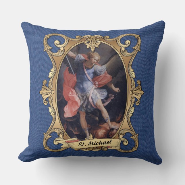 St. Michael der Erzengel Gebet Religiös Kissen (Vorderseite)