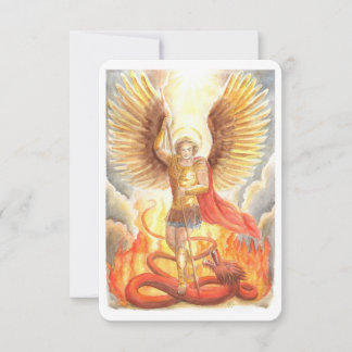 St.Michael der Erzengel Gebetskarte Einladung
