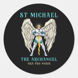 St. Michael Der Erzengel Katholische Gebetsaufkleb Runder Aufkleber