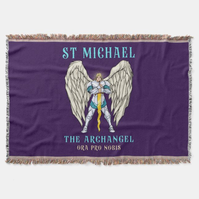 St. Michael Der Erzengel Katholische Gebetsdecke Decke (Vorderseite)