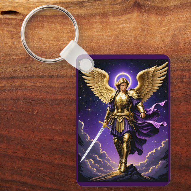 St. Michael der Erzengel römisch-katholisch Schlüsselanhänger (Vorderseite)