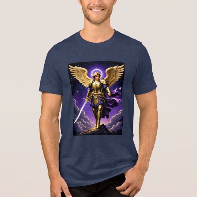 St. Michael der Erzengel römisch-katholisch Tri-Blend Shirt (Vorderseite)