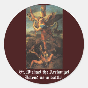 St Michael der Erzengel Runder Aufkleber