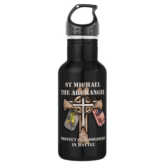 St Michael der Erzengel - schützen Sie unsere Trinkflasche (Vorderseite)
