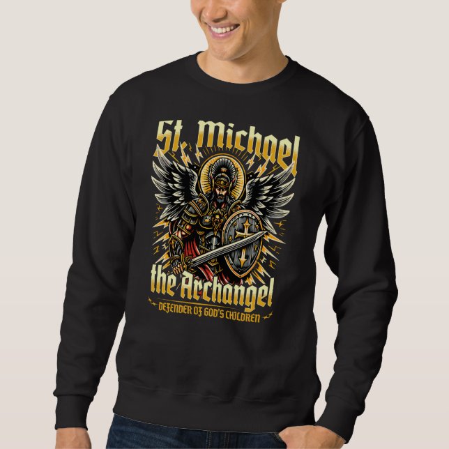 St. Michael, der Erzengel Verteidiger des Kindes G Sweatshirt (Vorderseite)