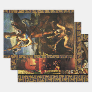 St. Michael der Erzengel von Raffaello Sanzio Geschenkpapier Set