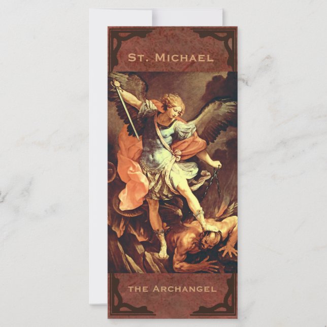 St. Michael, die Erzengel-Gebetskarte (Vorderseite)