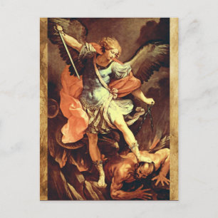 St. Michael, die Erzengel-Gebetskarte Postkarte