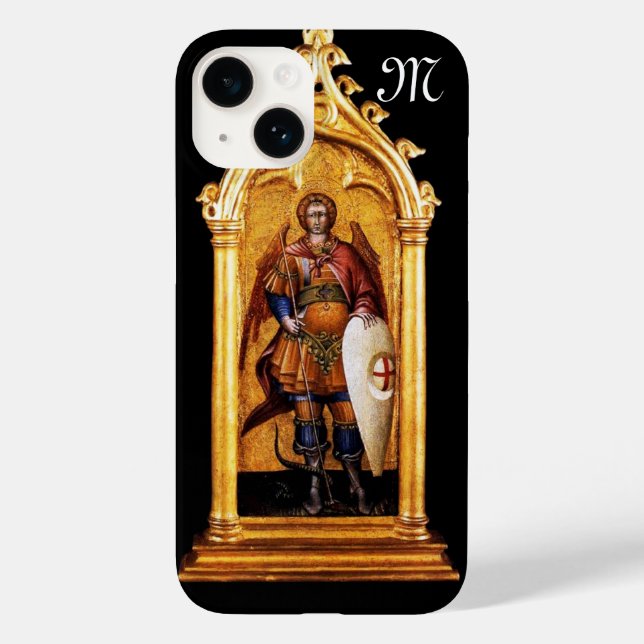 St. Michael die Erzengel Monogram Case-Mate iPhone 14 Hülle (Rückseite)
