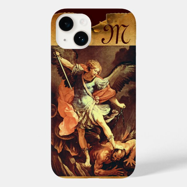 St. Michael die Erzengel Monogram Case-Mate iPhone Hülle (Rückseite)