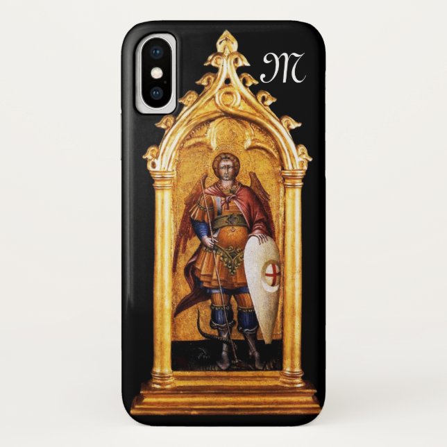 St. Michael die Erzengel Monogram Case-Mate iPhone Hülle (Rückseite)