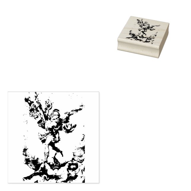 St. Michael, die Erzengel-Rubber-Briefmarke Gummistempel (Stempel)