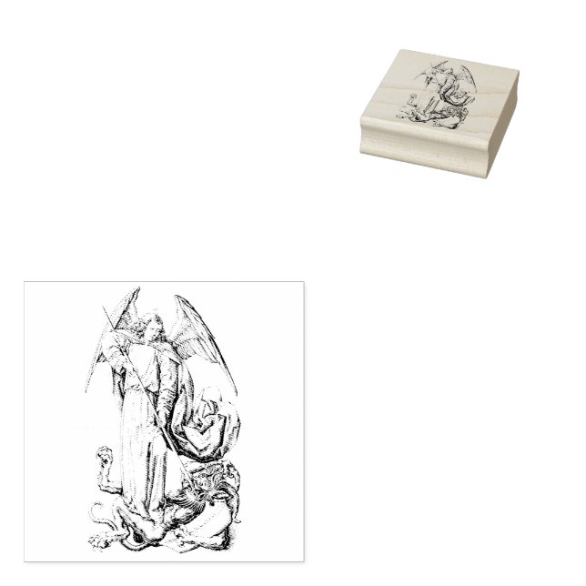 St. Michael, die Erzengel-Rubber-Briefmarke Gummistempel (Stempel)