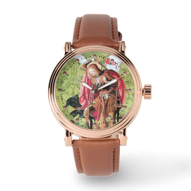 ST. MICHAEL , DRAGON UND JUSTIZ ARMBANDUHR (Vorderseite)