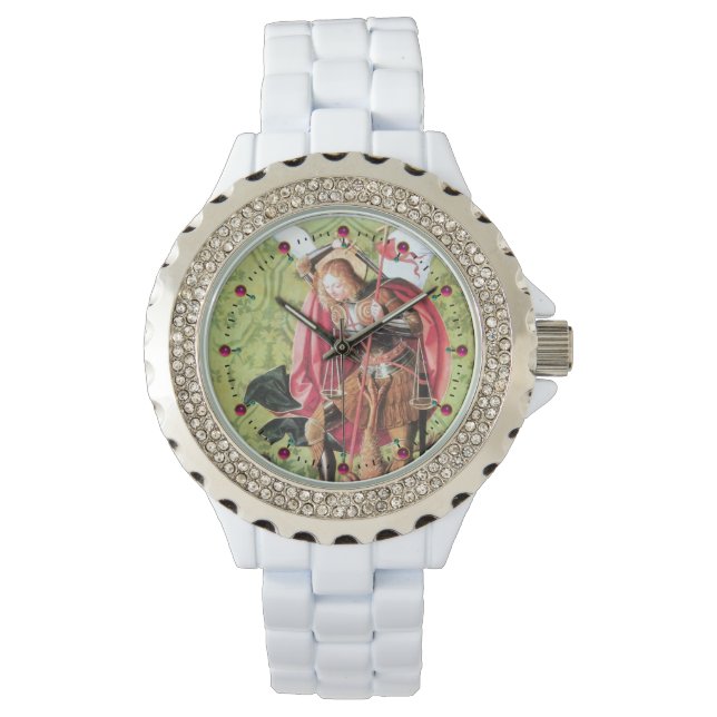 ST. MICHAEL , DRAGON UND JUSTIZ ARMBANDUHR (Vorderseite)