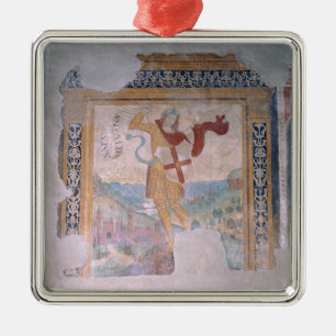 St Michael (Fresko) Silbernes Ornament