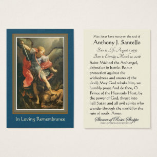 St. Michael Katholische Beerdigungskarte -