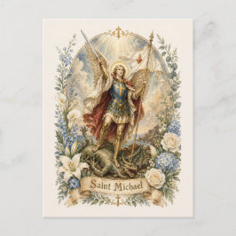 St. Michael Katholisches Ermutigungsgebet Postkarte