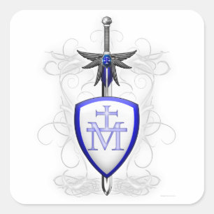 St Michael Klinge Quadratischer Aufkleber
