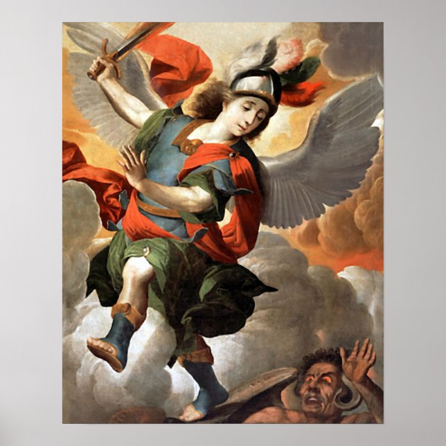 St Michael l'Archange 3 Ange Poster Imprimer (Devant)