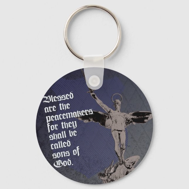 St. Michael - Schutzheilige der Polizeibeamten Schlüsselanhänger (Vorderseite)
