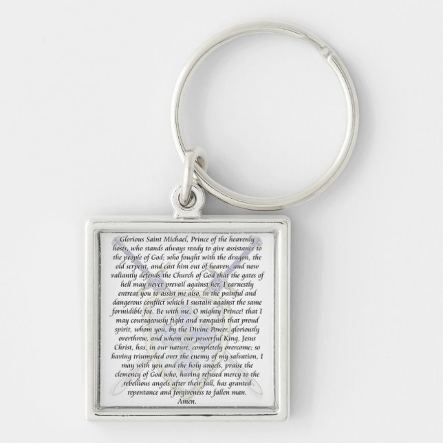 St Michael - Schwerter und Schild Schlüsselanhänger (Vorne)