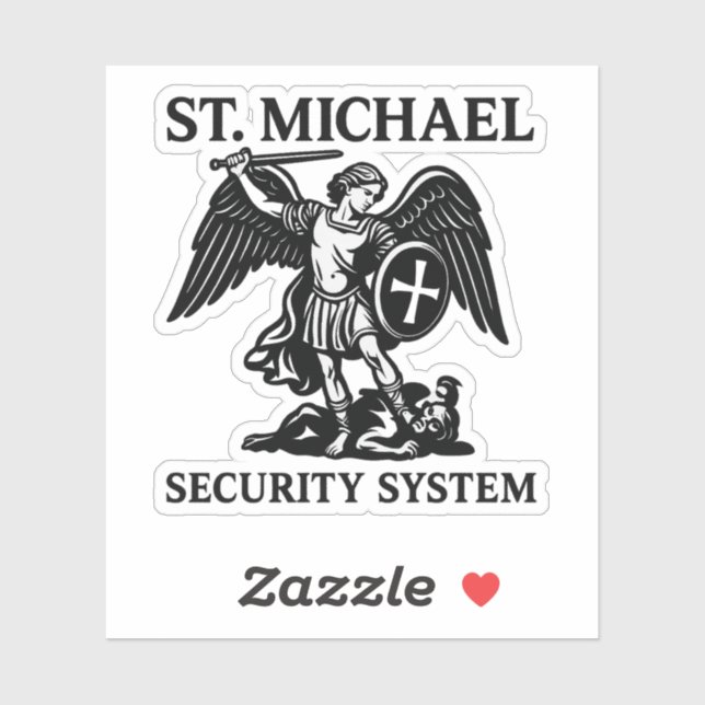 St. Michael Security System Religious Aufkleber (Blatt)