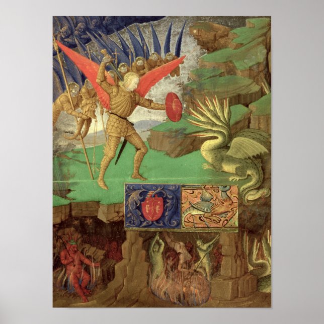 St. Michael Slay der Drache Poster (Vorne)