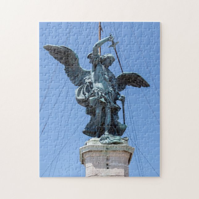 St. Michael statue - Castel Sant'Angelo top, Rom (Vertikal)
