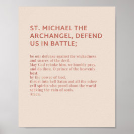 St Michael the Archangel Gebet Poster