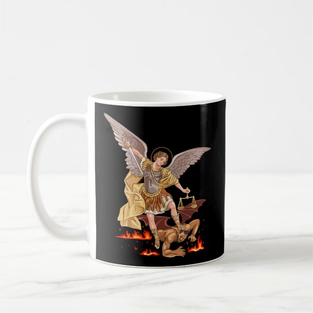 St Michael The Archangel Kaffeetasse (Links)