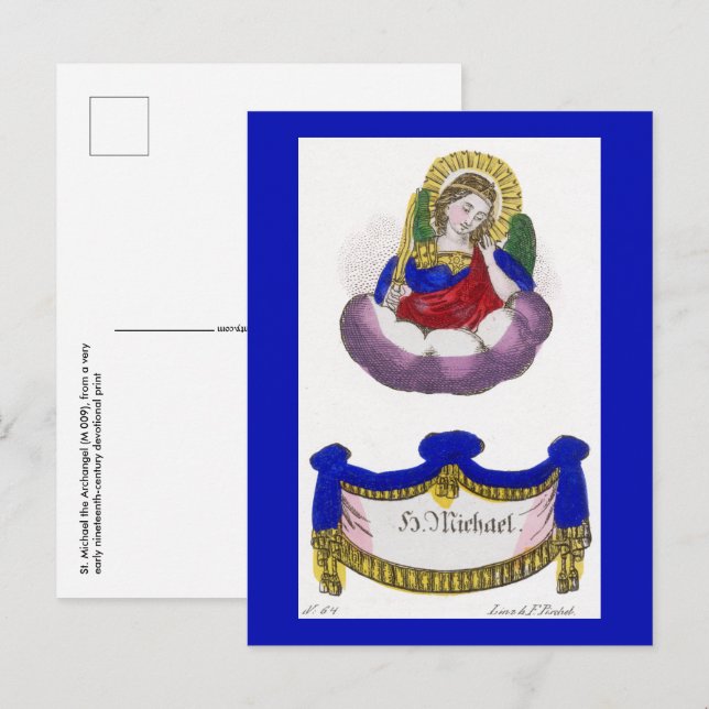 St. Michael the Archangel (M 009) Postkarte (Vorne/Hinten)