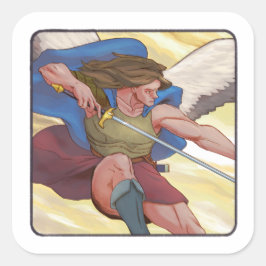 St. Michael the Archangel Quadratischer Aufkleber