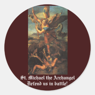 St. Michael the Archangel Runder Aufkleber