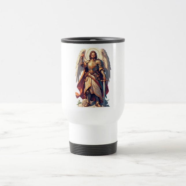 St Michael the Archangel Travel Mug Reisebecher (Mittel)