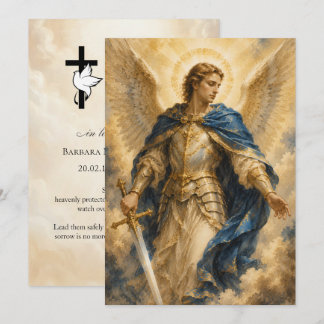 St. Michael Totenmesse-Gebetskarte 5x7 Zoll Einladung