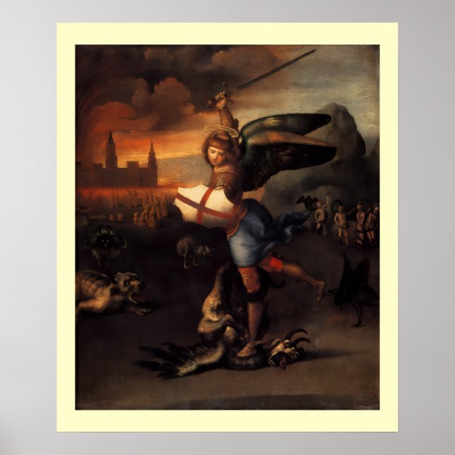 St. MICHAEL UND DER DRACHE Poster (Vorne)