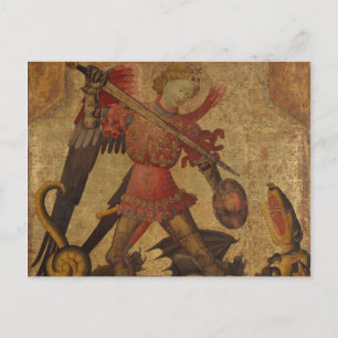 St Michael und der Drache Postkarte