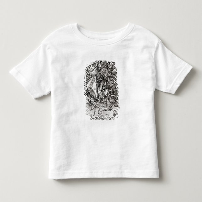 St Michael und der Drache, von einem Latein Kleinkind T-shirt (Vorderseite)
