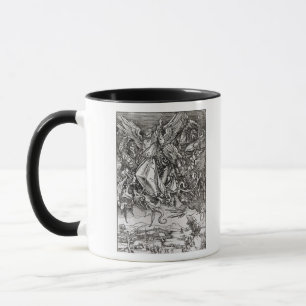 St Michael und der Drache, von einem Latein Tasse