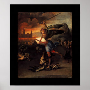 St MICHAEL UND DER DRAGON Poster