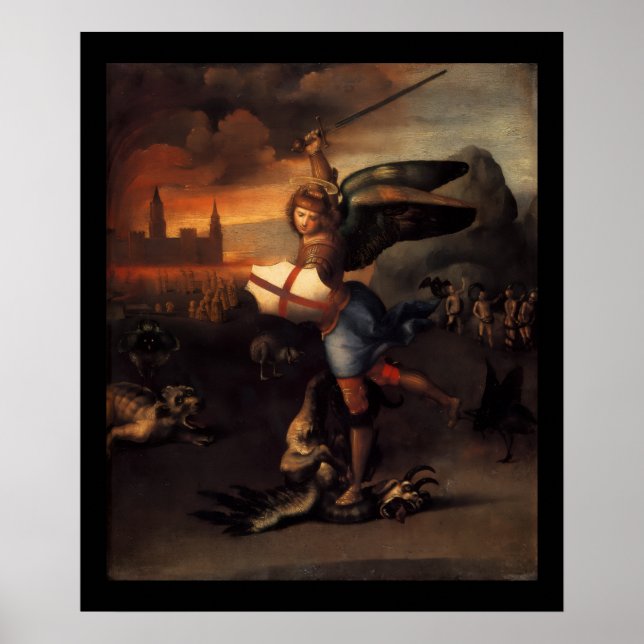 St MICHAEL UND DER DRAGON Poster (Vorne)