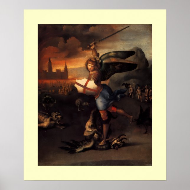 St MICHAEL UND DER DRAGON Poster (Vorne)