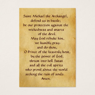 St. Michael und Dragon-Gebetskarte