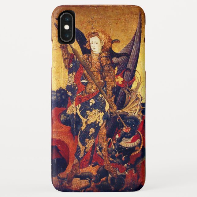 St. Michael Vanquishing Devil as Mittelalterlicher Case-Mate iPhone Hülle (Rückseite)