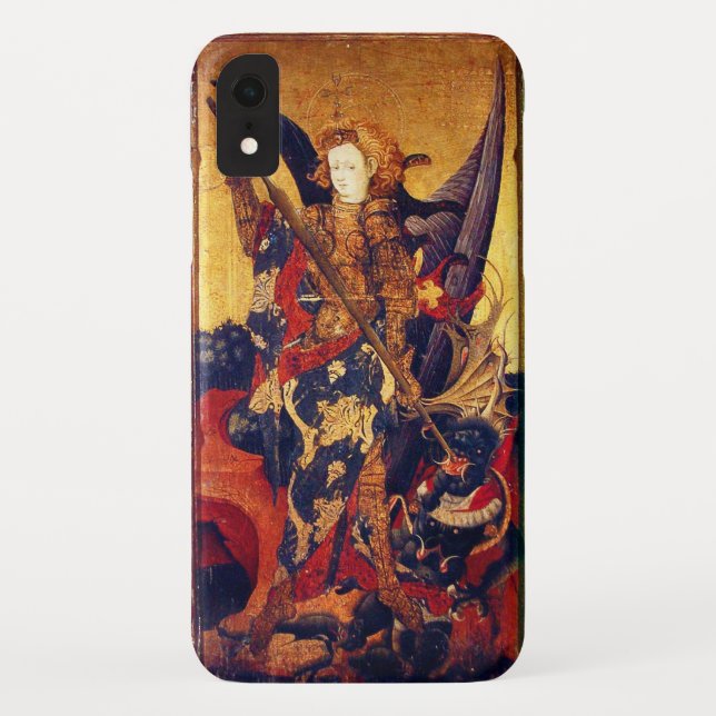 St. Michael Vanquishing Devil as Mittelalterlicher Case-Mate iPhone Hülle (Rückseite)