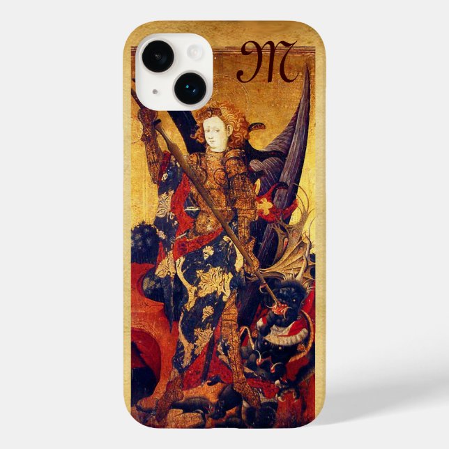 St. Michael Vanquishing Devil as Mittelalterlicher Case-Mate iPhone Hülle (Rückseite)