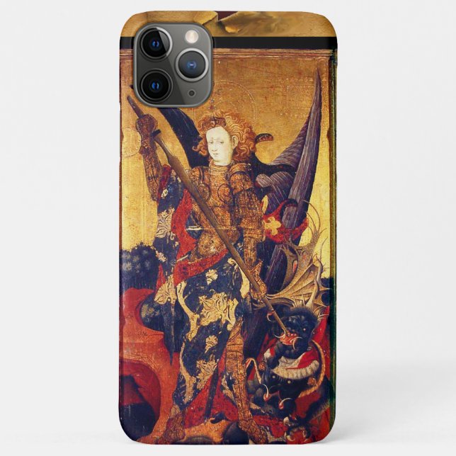 St. Michael Vanquishing Devil as Mittelalterlicher Case-Mate iPhone Hülle (Rückseite)