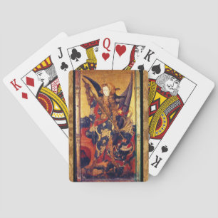 St. Michael Vanquishing Devil as Mittelalterlicher Spielkarten
